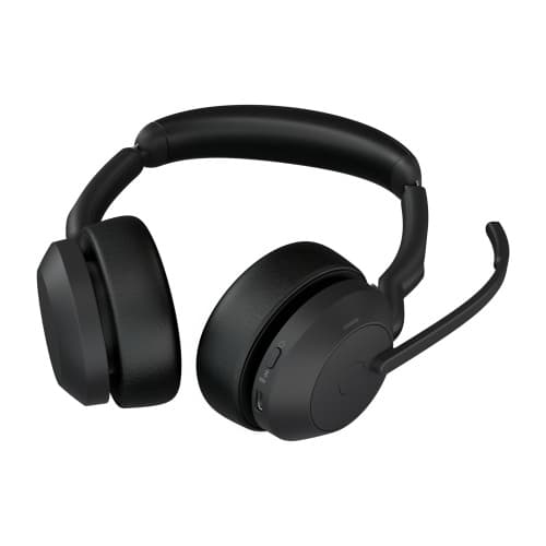 Jabra Evolve2 55 UC Stereo Link390c trådløst headset, Bluetooth, USB-C, sort