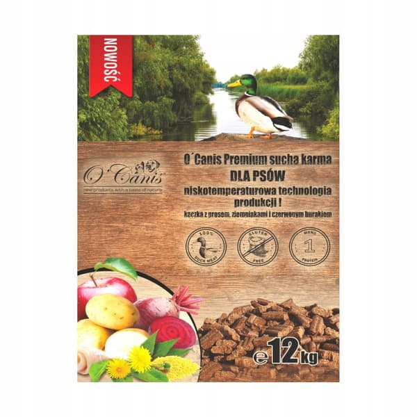 O'Canis Premium torrfoder för hundar med anka, hirs och potatis 6 kg