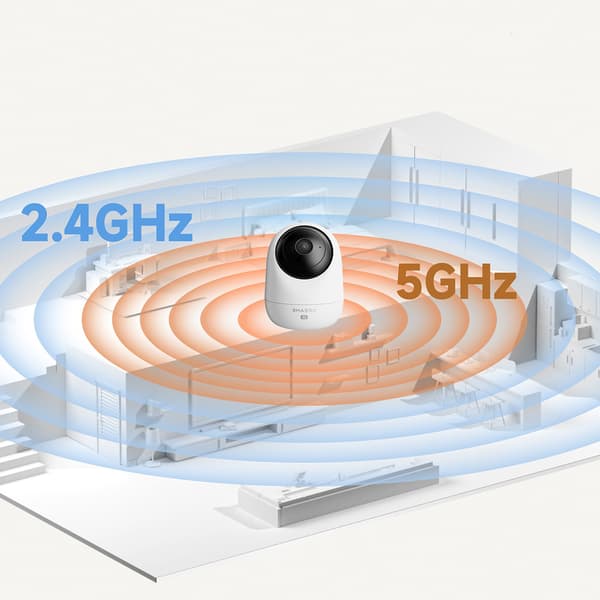 2K IR Wi-Fi Bluetooth inomhus säkerhetskamera - Vit