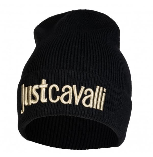 JUST CAVALLI Herrehat SORT / GULD