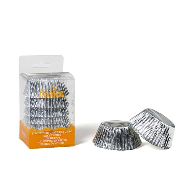 SILVER muffinsformar 50x32mm 60 st