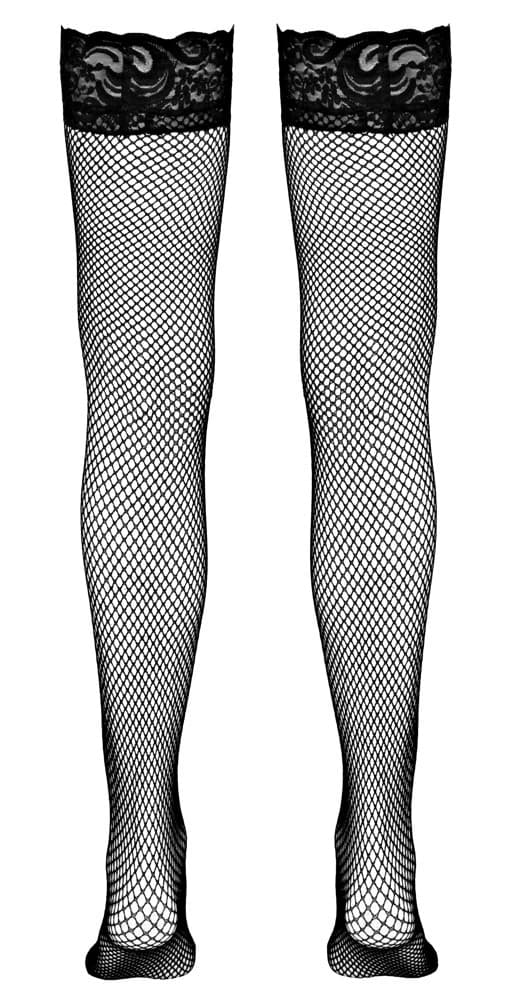 Cottelli LEGWEAR Netstrømper med blonder Sort S