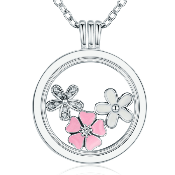 Pandora Blomhalsband Berlocker Silver S925