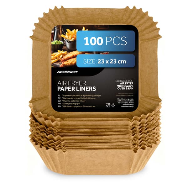 Bagepapir til fritureindsatser 23 cm Berdsen - 100 stk.