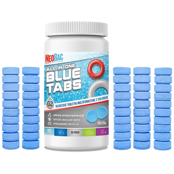 NeoBac BLUE TABS multifunktionella pooltabletter 50 st.