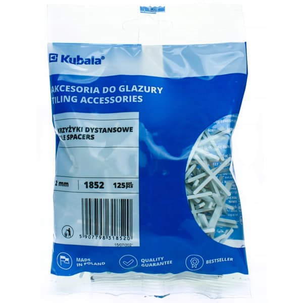 Kubala flisekiler 2,0 mm 125 styk