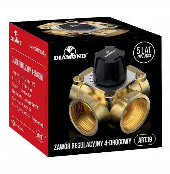 4-vejs blandeventil 2 tommer diamant