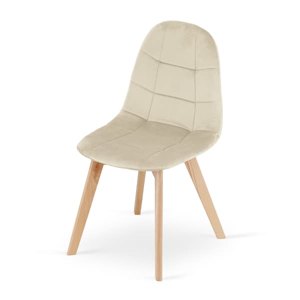 BORA stol - beige velour x 3