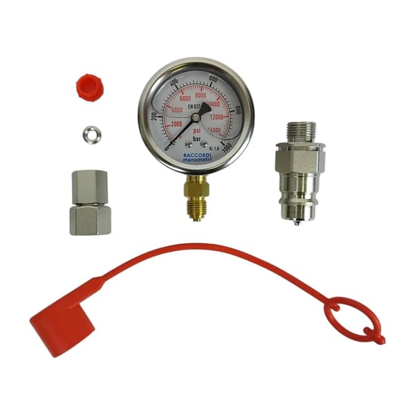 Mätsats, manometer 0-1000 bar, snabbkoppling