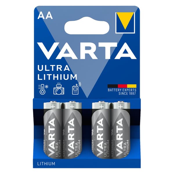 Varta Ultra lithiumbatterier sæt AAA 4x1, AA 4x1, PP3 9V x1