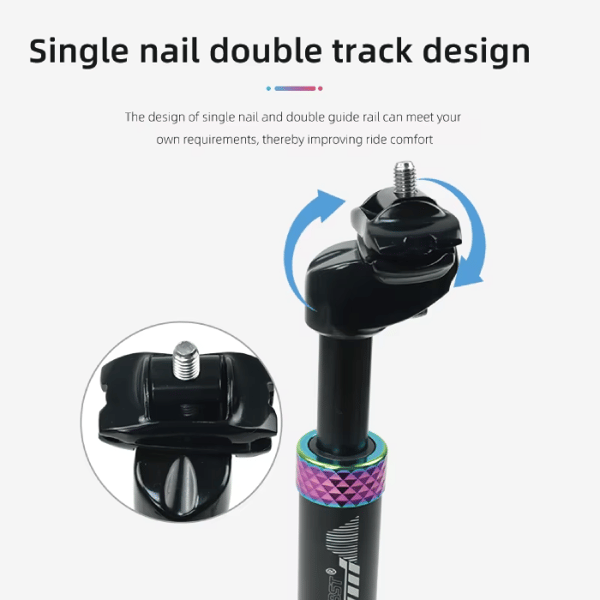 WAKE ROXAR sadelpind til cykel med affjedring, diameter 27,2 mm, sort
