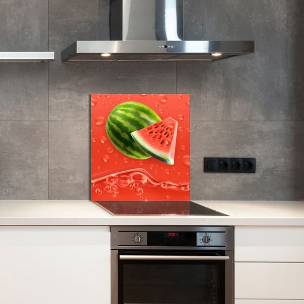 GLASPANEL TIL KØKKEN 60x65 Vandmelon
