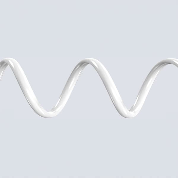 Silikonflätad USB-A-kabel - iPhone Lightning L25SL 30W 1m - Vit