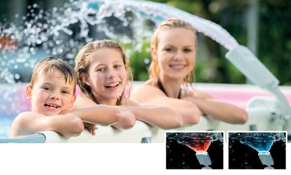 INTEX 28089 Värillinen LED-ruisku
