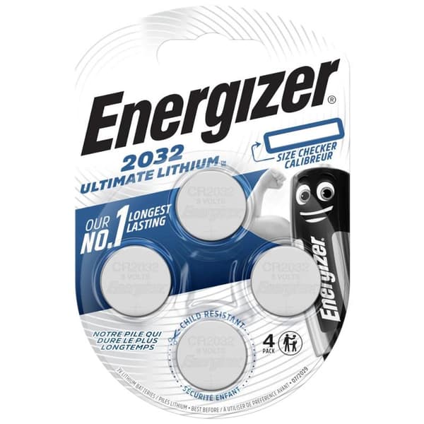 Energizer Ultimate Lithium CR2032 mini-lithiumbatteri x4 [N]