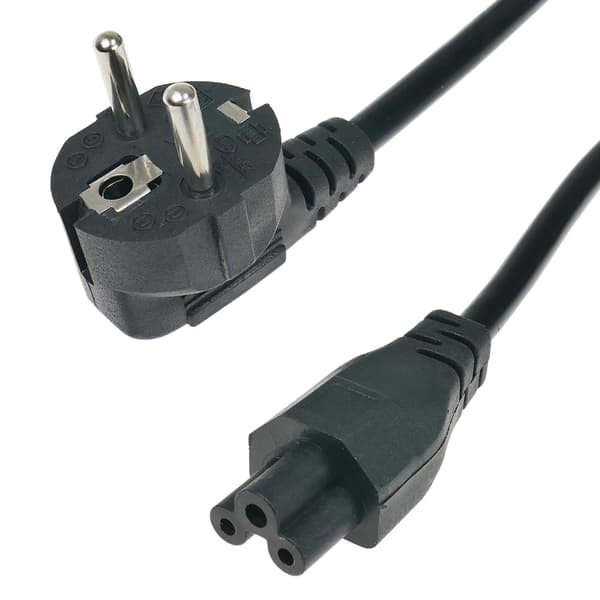 230V strømkabel kløverblad | C5 | vinklet | 3m