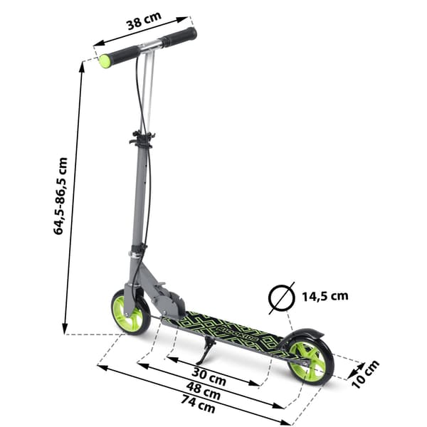 Ricokids Kodi Scooter Grå og Grøn