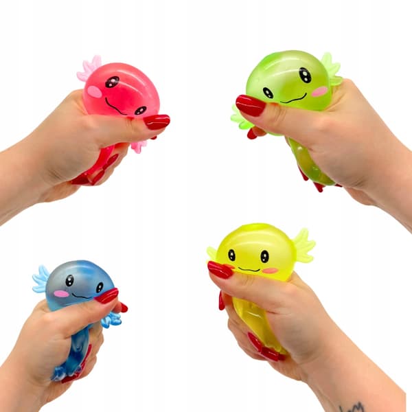 4 delar antistress sensoriskt AXOLOTL-set axolotl
