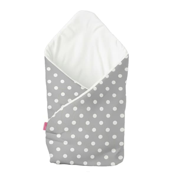 75x75cm babysvøb - grå prikker