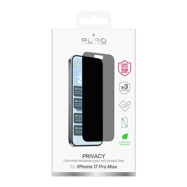 Hærdet glas til iPhone 17 Pro Max