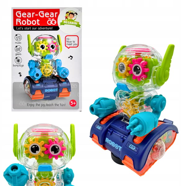 Robotlego lys- og lydeffekter mobil på skinner