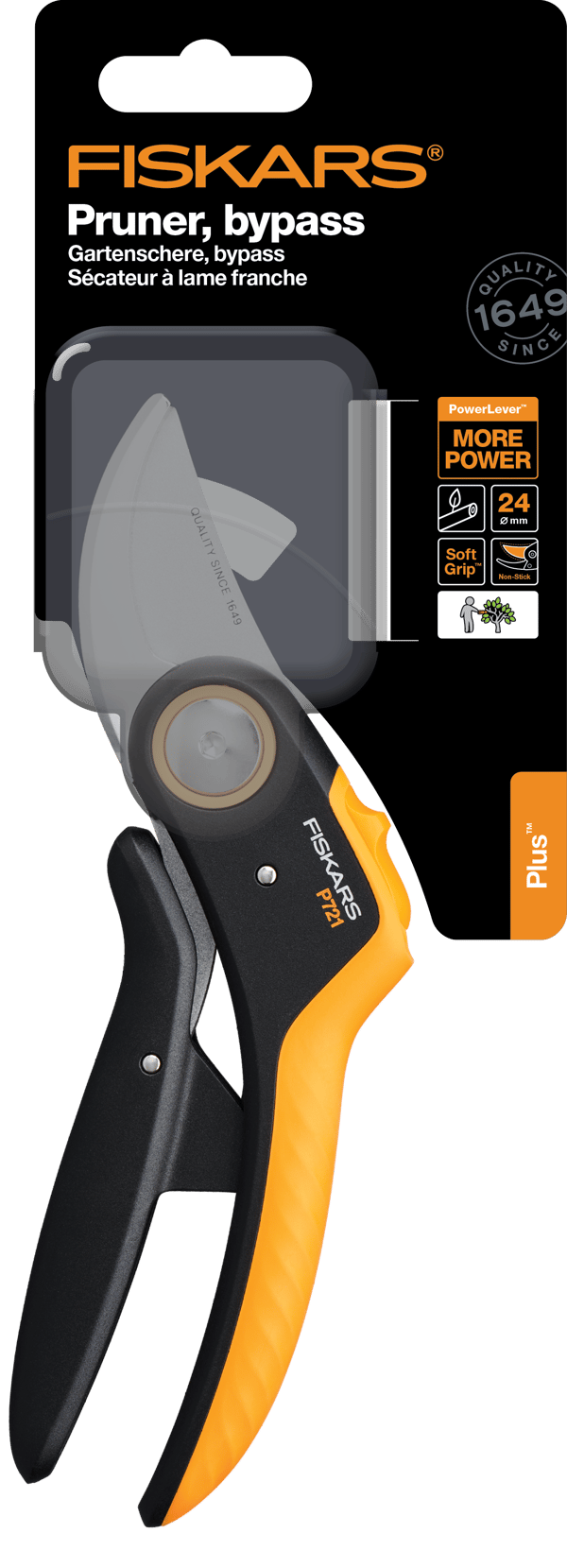 FISKARS PLUS Let enhåndssaks til havegrene og skud