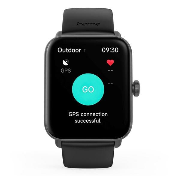 Älykello Hama 6010 GPS Suorakulmainen Musta