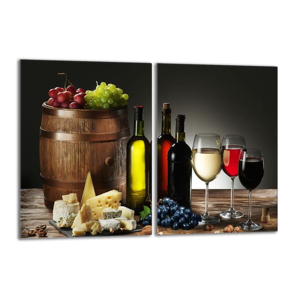 Skyddsplatta i glas för spis 2x40x52 Kök