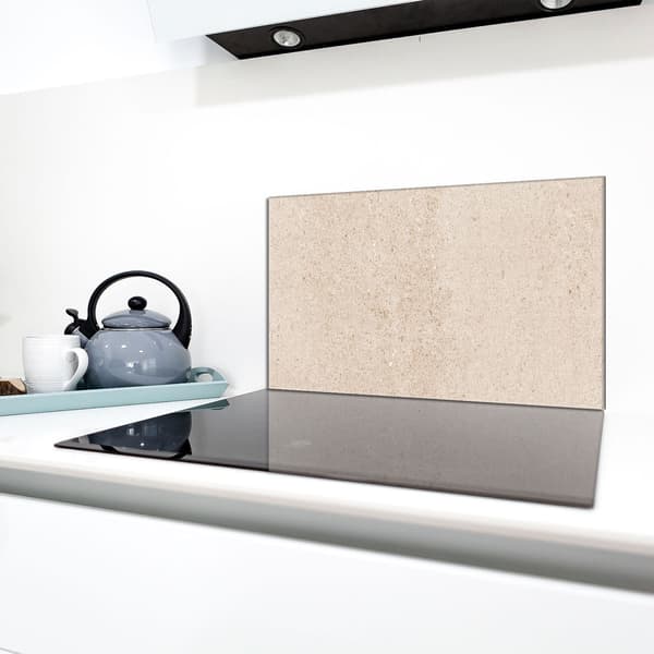 Lasinen suojalevy liedelle 90x52 Beige