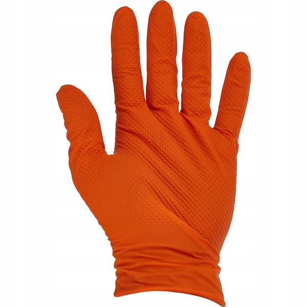 GEKO Solid Grip nitrilhandskar orange M 50 st.