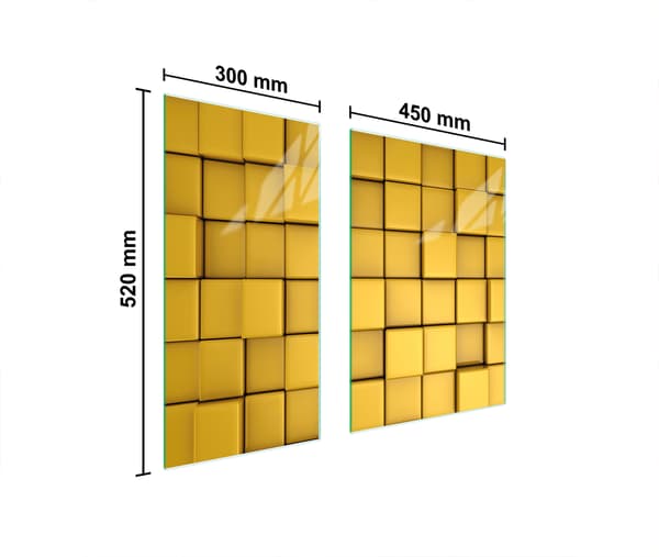 GLASSKYDDSPLÅT 75x52 MÖNSTER