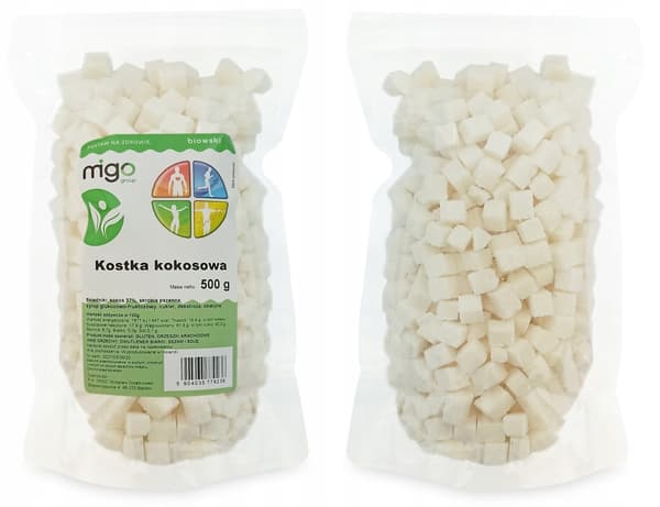 Kokosflager - terning (500g) - MIGOgroup