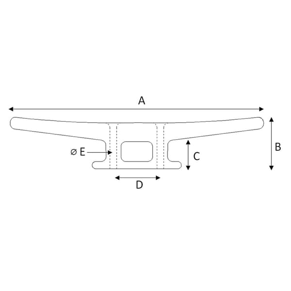 Musta polyamidiknappi, 145 mm