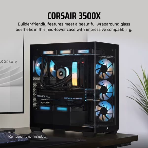 Corsair 3500X LXR LINK TG Mid-datorchassi