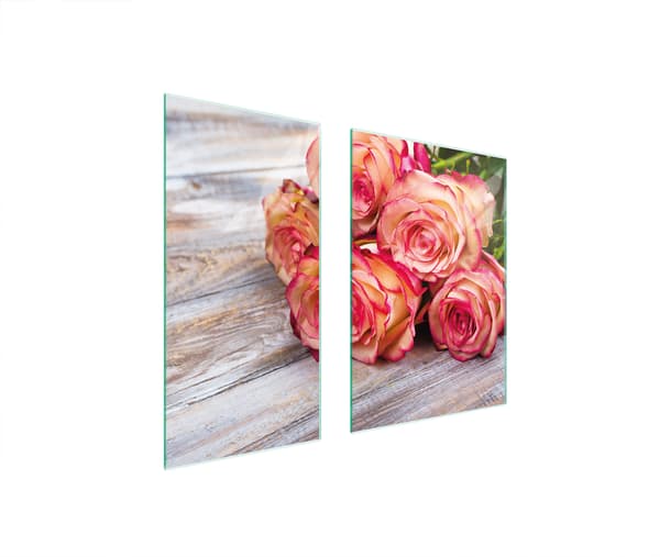 GLASBESKYTTELSESPLADE 75x52 ROSE