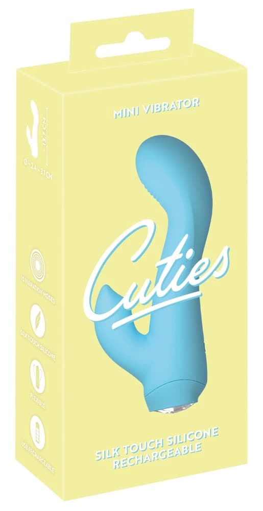 Cuties Mini Vibrator Med 10 Moduser 4G Blå