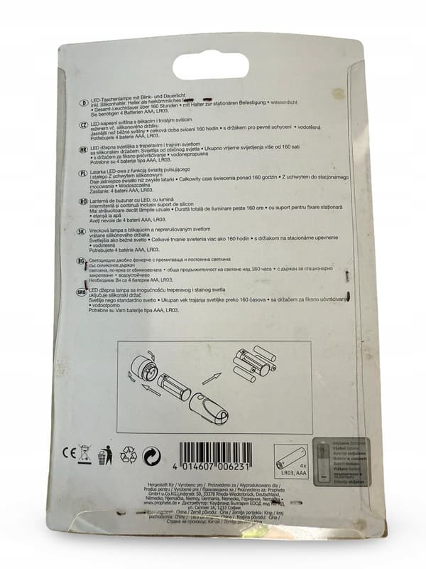 LED CYKELLAMPE PROPHET MED SILIKONEHOLDER