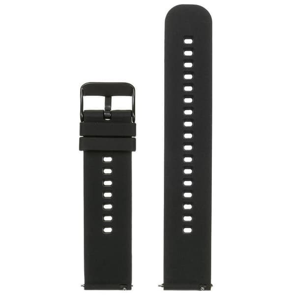 Gummirem til U27 ur - sort/sort - 18mm