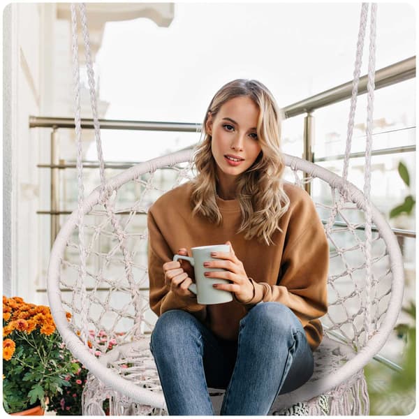 Riippuva puutarhakeinu BOHO beige