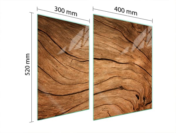 GLASSKYDDSPLÅT FÖR SPIS 70x52 TRÄ