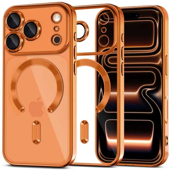 iPhone 17 Pro MagFlex MagSafe-skal - Transparent Orange