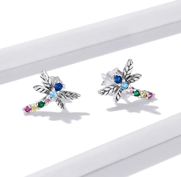Pendientes de plata para niñas Libélula Plata 925 Pendientes Trusky