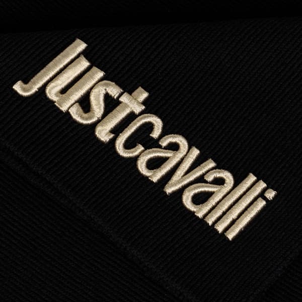 JUST CAVALLI herretørklæde SORT/GULD