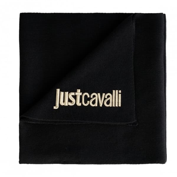 JUST CAVALLI herretørklæde SORT/GULD