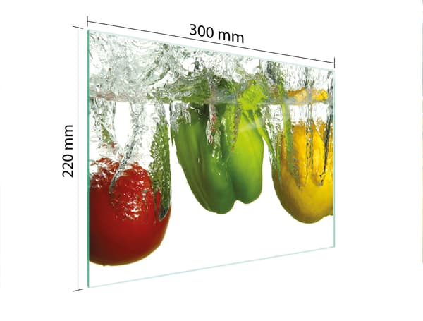 GLAS SKÆREBRÆT 30x22 PEPPER