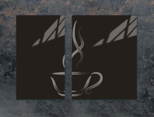 GLASBESKYTTELSESPLADE TIL KOMFUR 70x52 KAFFE