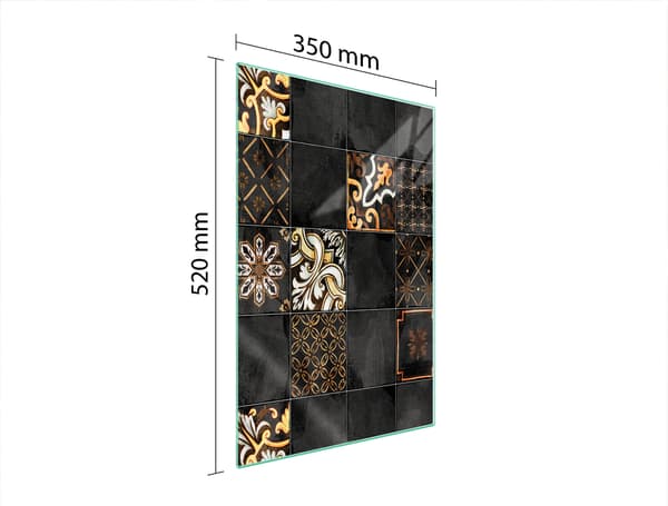 GLAS SKÄRBRÄDA 35x52 MOSAIK