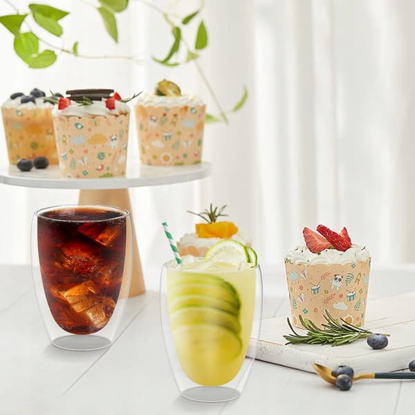 6x termoglas til kaffe, latte, drikkevarer 450 ml certificeret