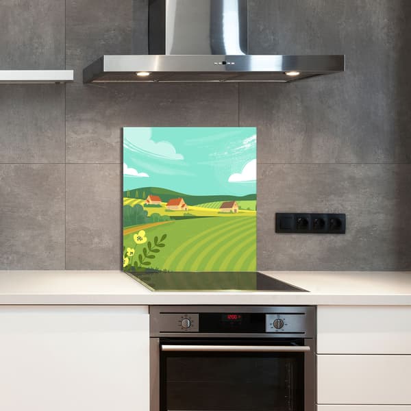 GLASPANEL FÖR KÖK 60x65 Village
