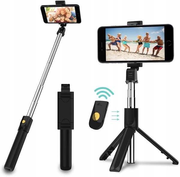 SELFIE-STIV OCH STATIV MED BLUETOOTH-FJÄRRKONTROLL